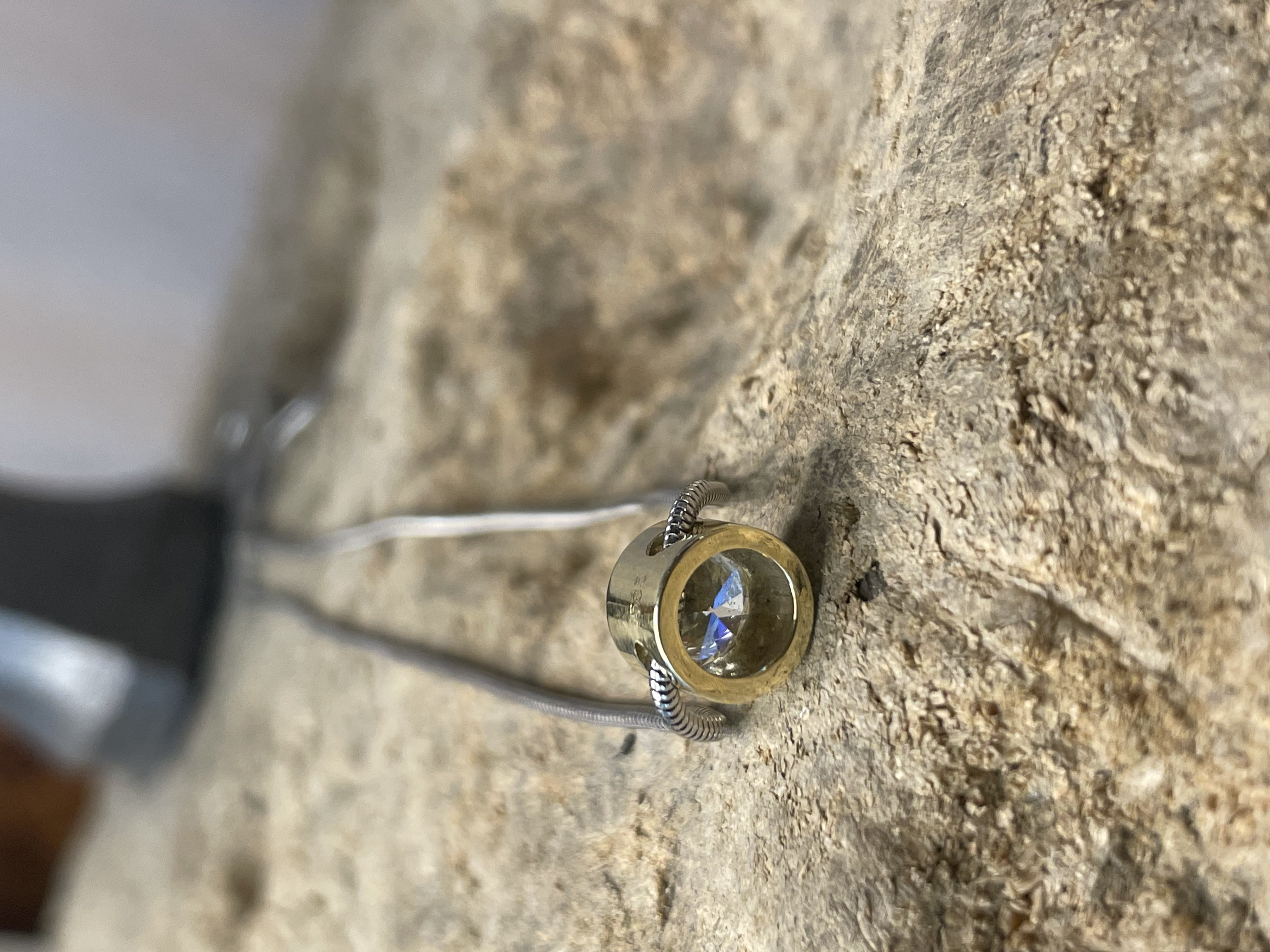 Anhänger Solitär 1,03ct mit Kette