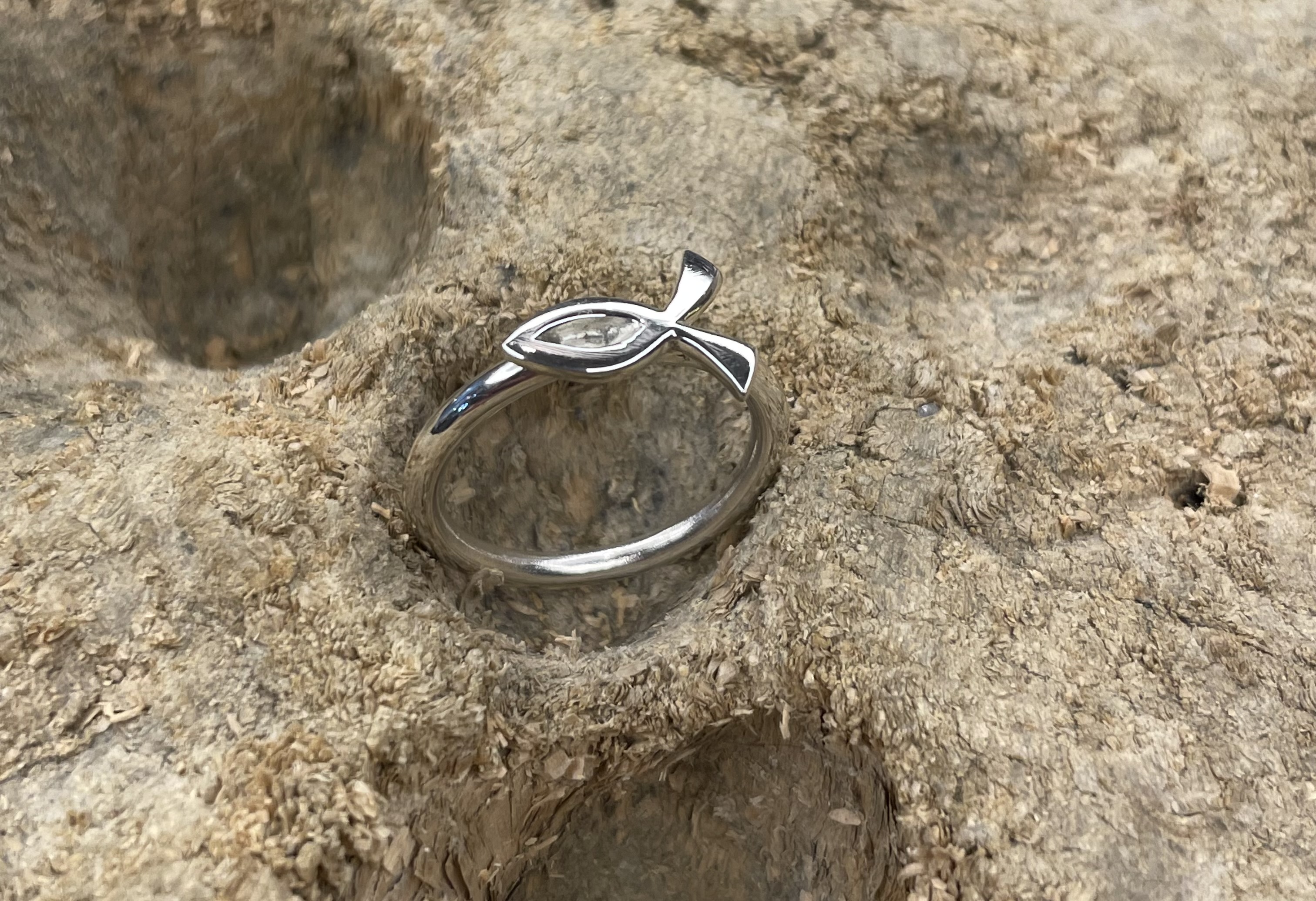 Ring Glaube Fisch 925/- 