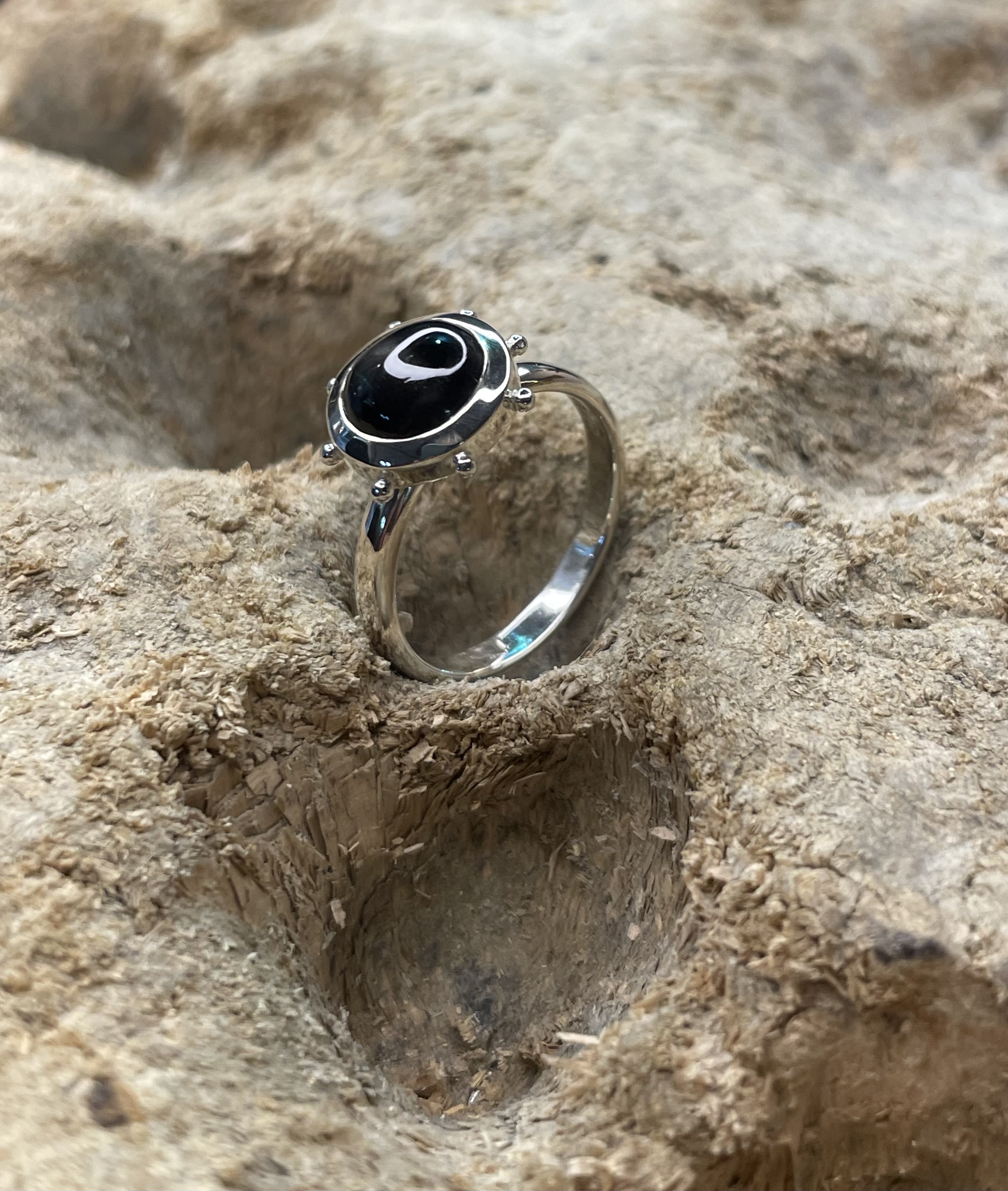 Ring Sternsaphir schwarz 