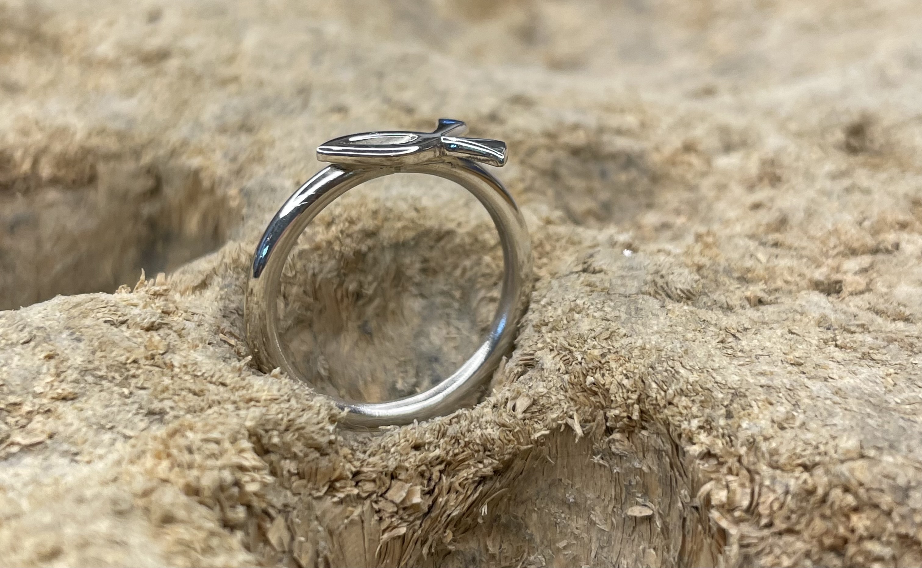 Ring Glaube Fisch 925/- 