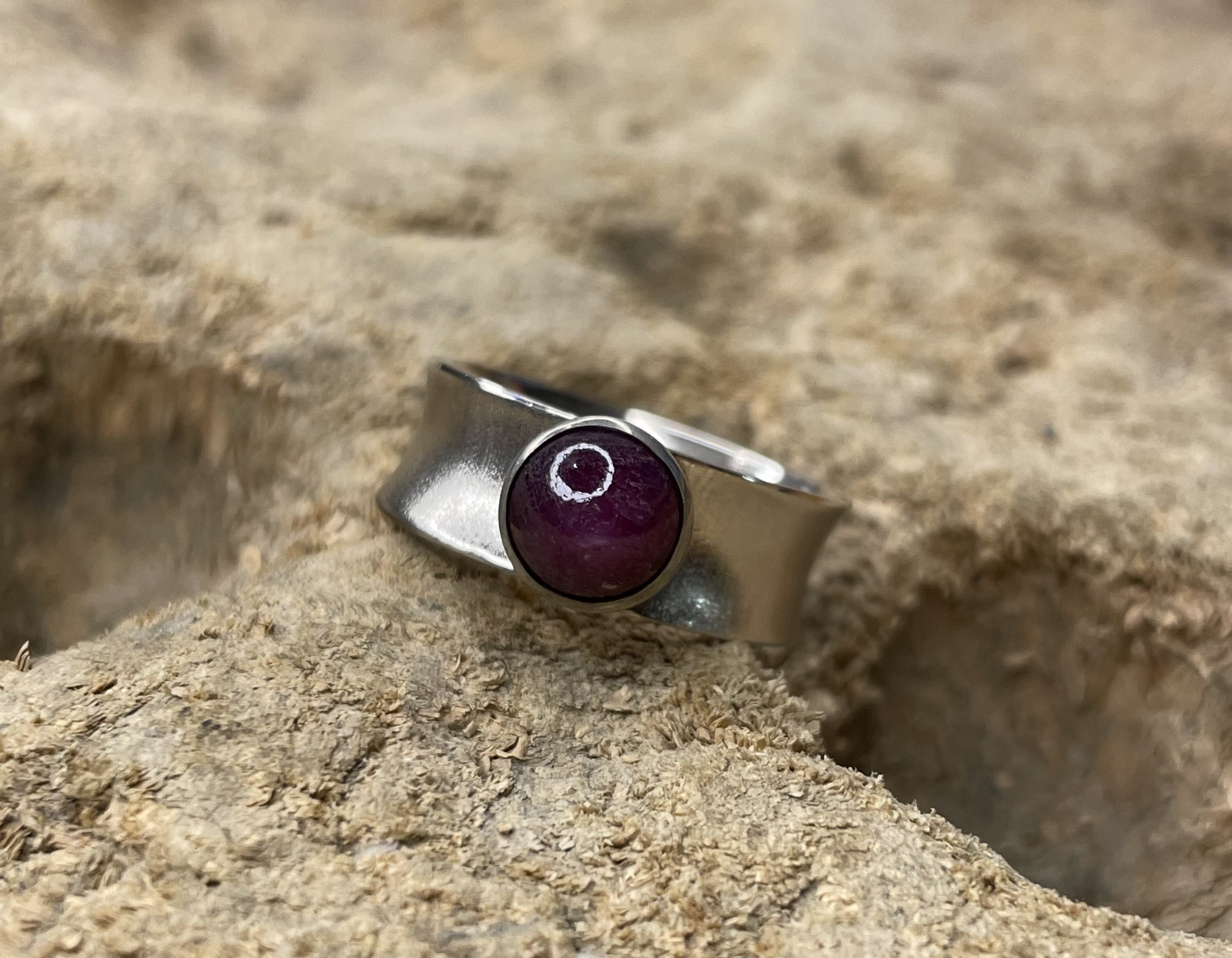 Ring Sternrubin 925/-